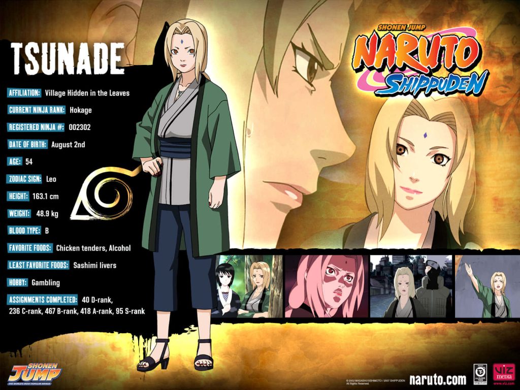 Tsunade Naruto Shippuden wallpaper full-body portrait anime scenes Fifth Hokage fan tribute