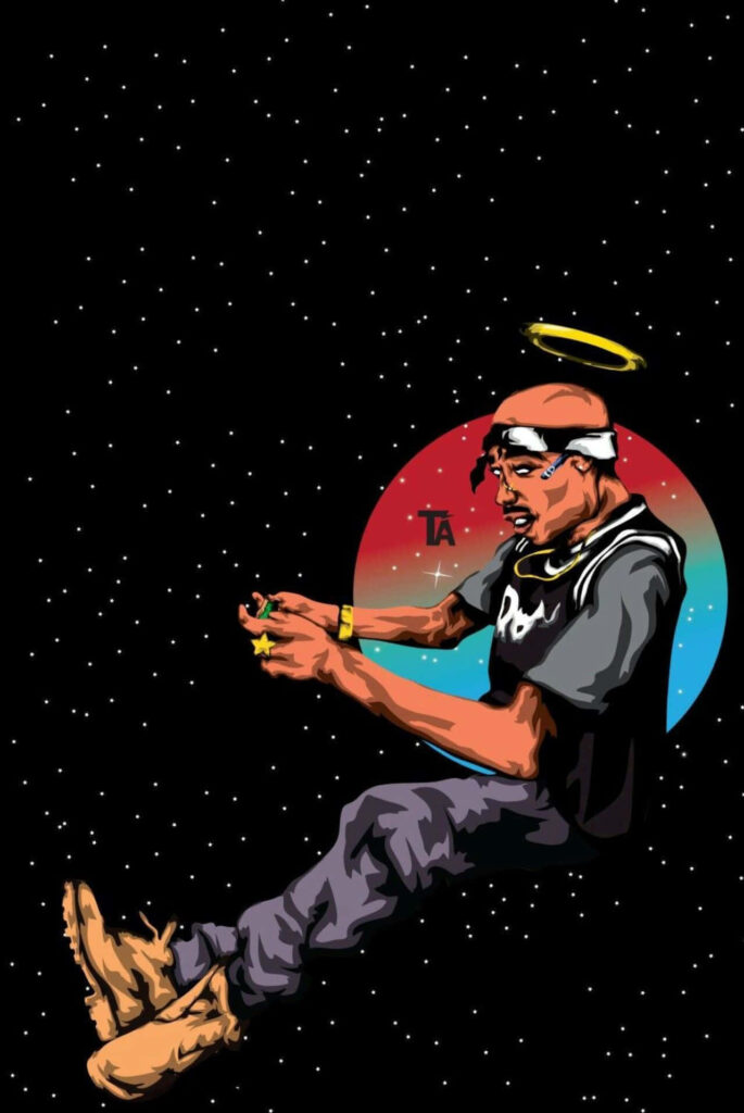 Resurrecting Legends: A Timeless Tribute to Tupac Shakur Wallpaper