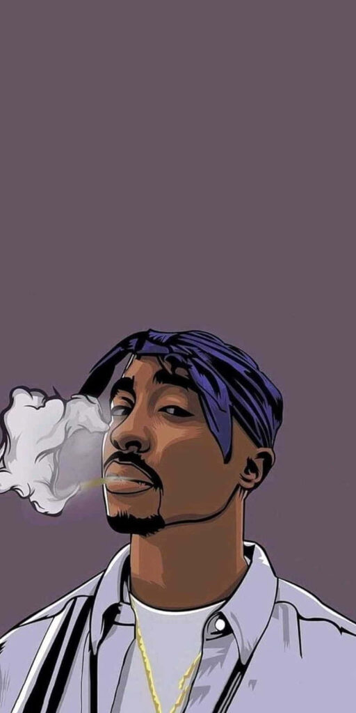 Resilient Expression: Tupac Shakur, The Luminary Embracing Love and Liberation Wallpaper
