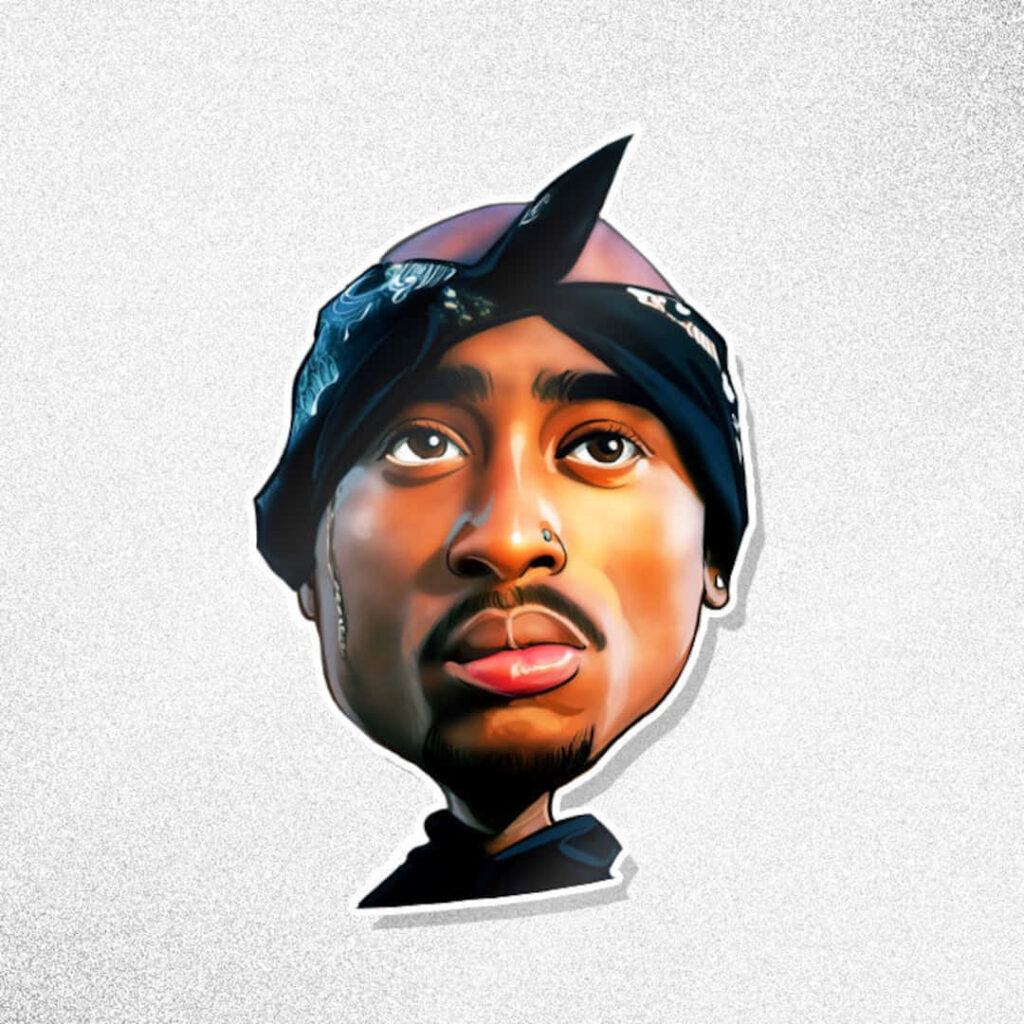 The Resilient Tupac: Unveiling the Icon with Bandana and Shades Wallpaper