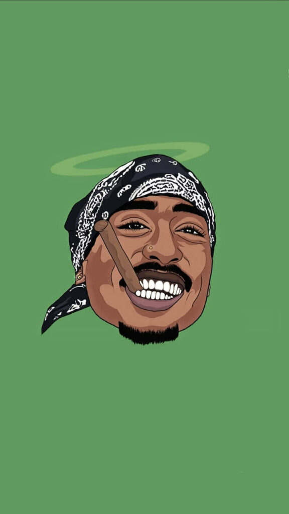 Gangsta Legacy: Tupac Shakur Embracing American Pride Wallpaper