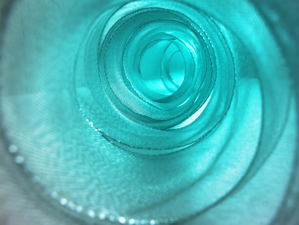 Vibrant Turquoise Ribbon Wallpaper: Mesmerizing Translucent Texture