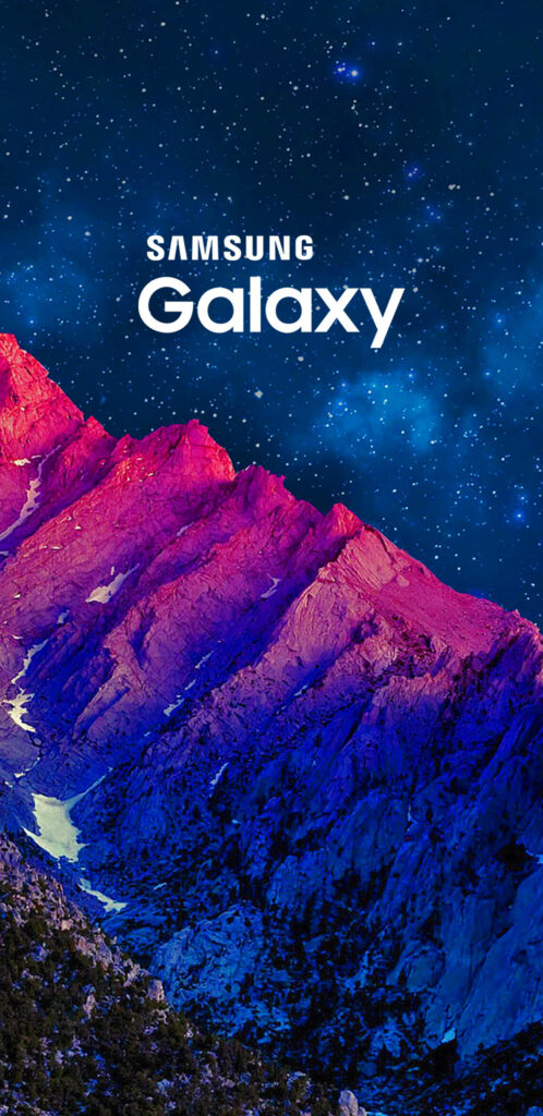 Starry Skies atop Twilight Mountain: Samsung Galaxy J6 Wallpaper