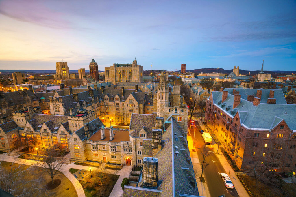 Twilight Yale University: Stunning Historic Architecture Wallpaper