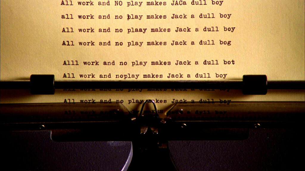 Typewriter Wallpaper: 'All Work and No Play' from *The Shining*