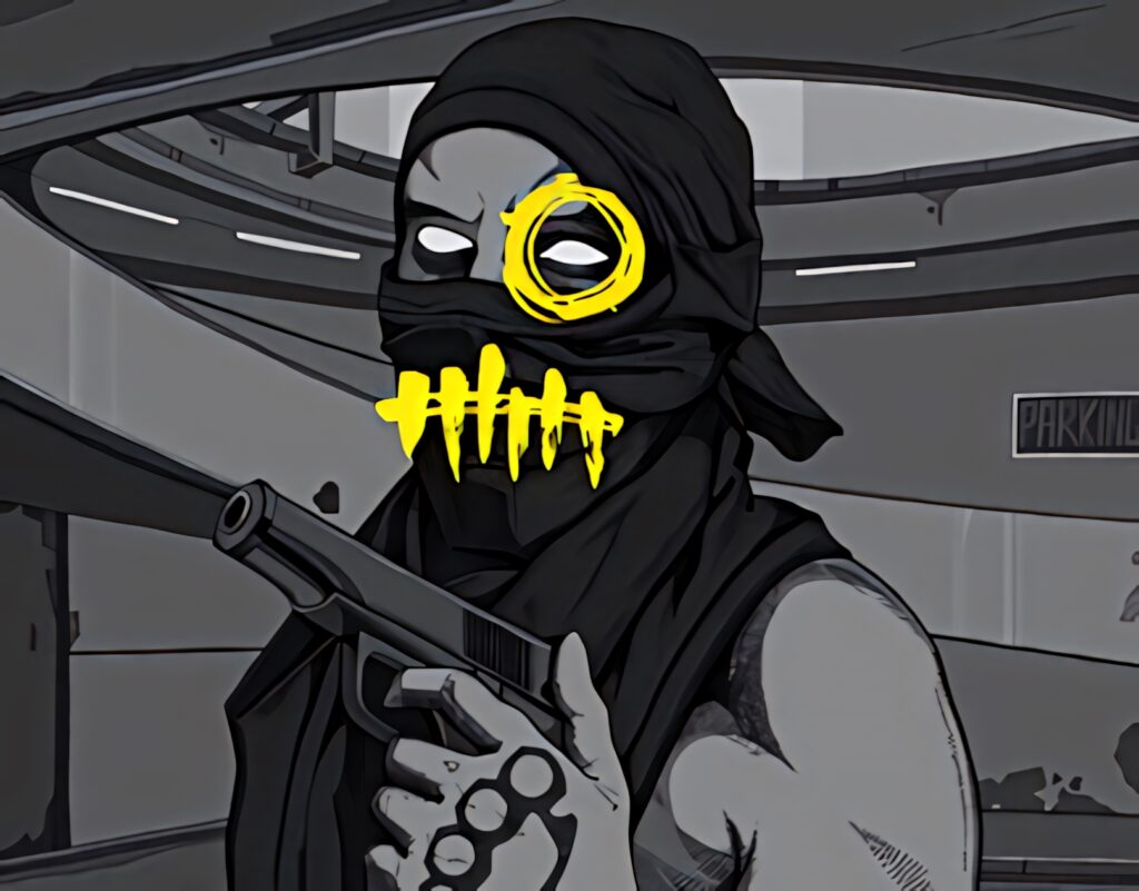 UK Drill-Inspired Wallpaper: Bold Vector Art Character Design