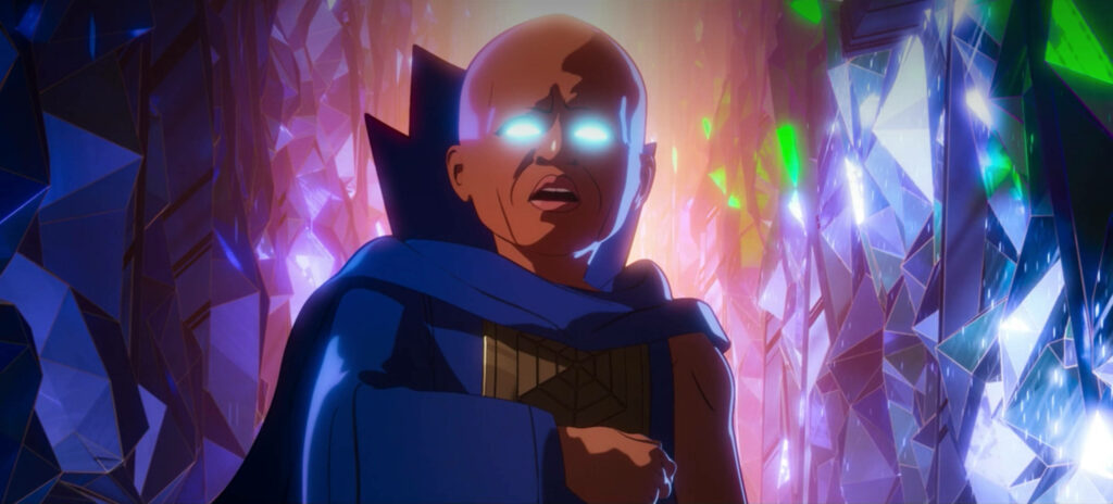 Vibrant Uatu the Watcher Wallpaper: Colorful Crystalline Dimensions