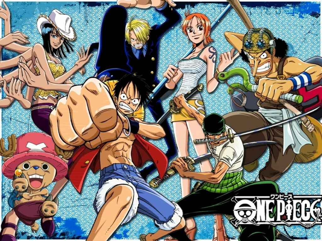One Piece's Epic Battle: Desktop Wallpaper Showcasing Thrilling Pose Showcase!
