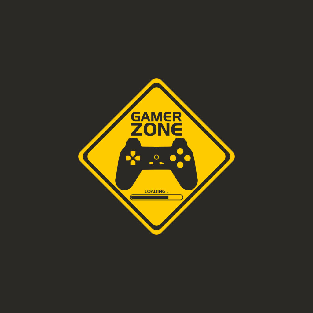 PlayStation Controller: An HD Gaming Logo with 'Gamer Zone' Text & Loading Bar Icon Wallpaper