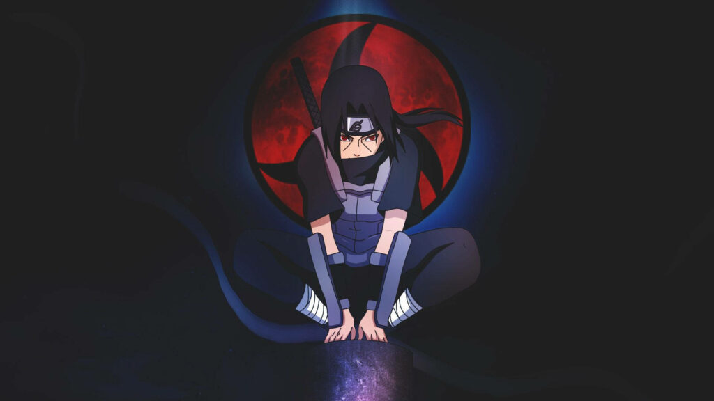 The Ultimate Itachi: Sharingan Spectacle in Anime Profile Wallpaper