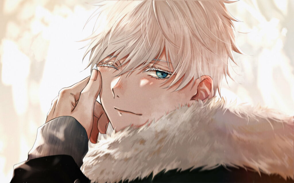 Mystical Mastery: Satoru Gojo from Jujutsu Kaisen mesmerizes in a stunning 4k UHD anime wallpaper