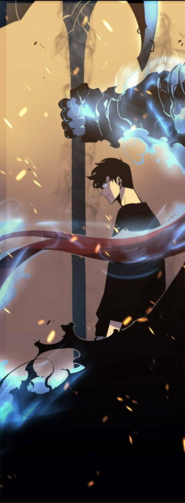 The Mysterious Shadow Knight: Igris Unleashed in Solo Leveling's HD Phone Wallpaper