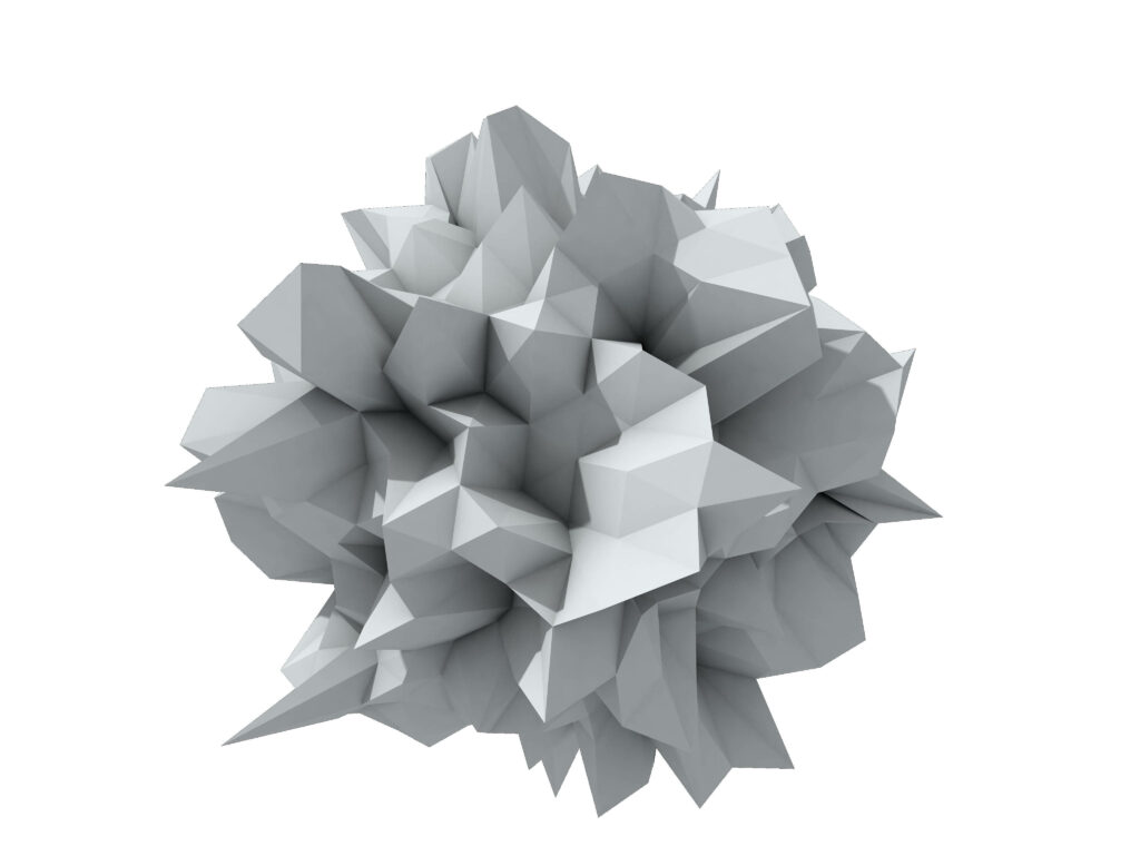 Ultra HD Geometric Gray Wallpaper - Abstract 3D Faceted Design