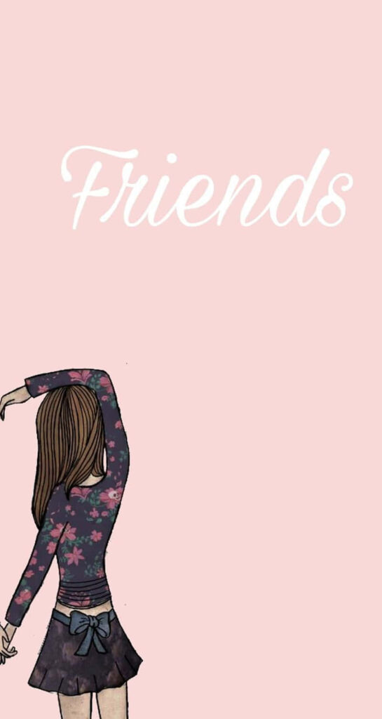 Unbreakable Bond: Captivating Best Friends Forever iPhone Background Wallpaper
