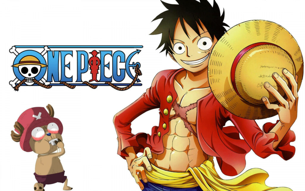 Unforgettable Duo: Luffy and Chopper Strike a Pose in Stunning Shot - Enchanting Luffy Background Wallpaper