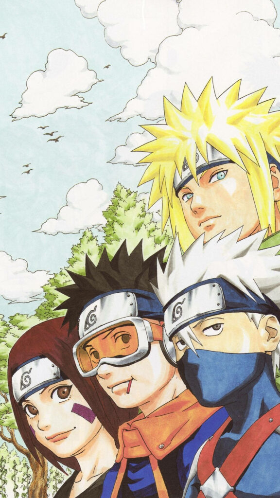 Legendary Bonds: Rin, Kakashi, and Obito Unite in Traditional Japanese Setting Wallpaper