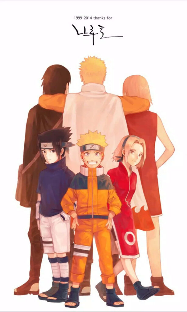 United Front: Team 7 Reunited and Ready for Action in Naruto's World Wallpaper