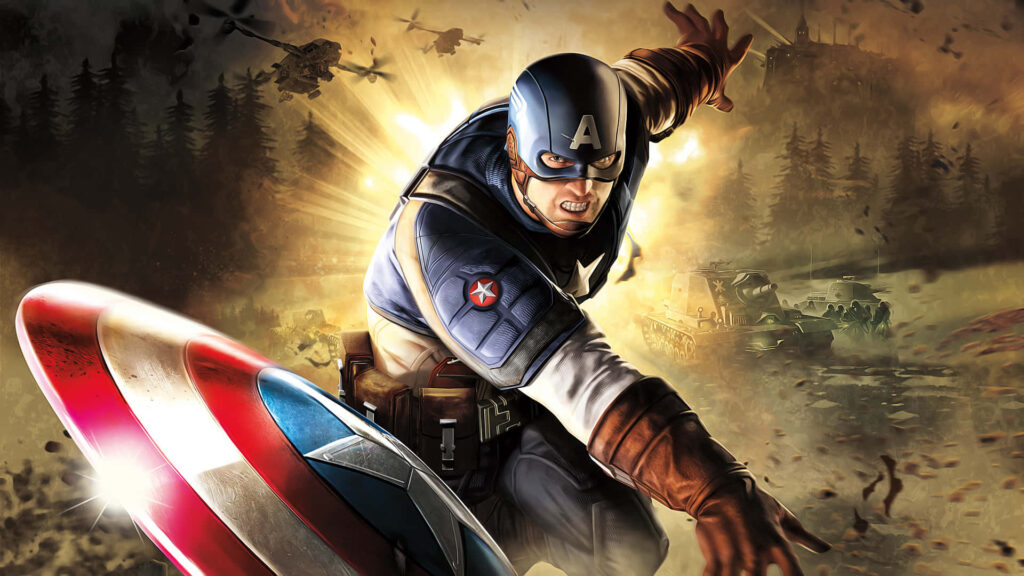 Symbol of Courage: Captain America, the Unbreakable Marvel Hero, Stands Tall in Revitalizing Artwork Wallpaper