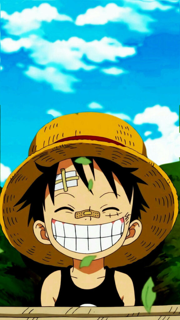 Battered Yet Determined: One Piece's Luffy Protecting His Dreams - Epic Phone Wallpaper