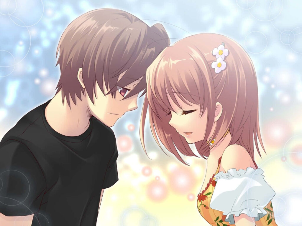 Eternal Delight: Captivating Display of Unconditional Love in Anime Romance Wallpaper