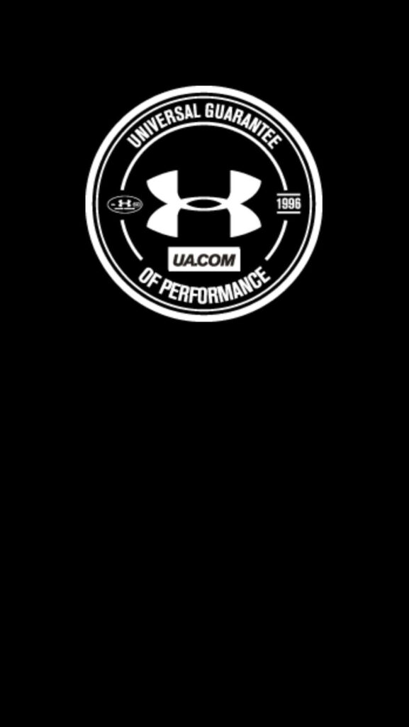 Under Armour Project Rock Logo Wallpaper on Sleek Black Background