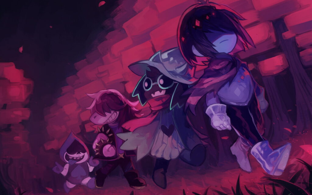 The Adventures of Ralsei, Susie, and Lancer: A Stunning Undertale and Deltarune HD Wallpaper Background Photo