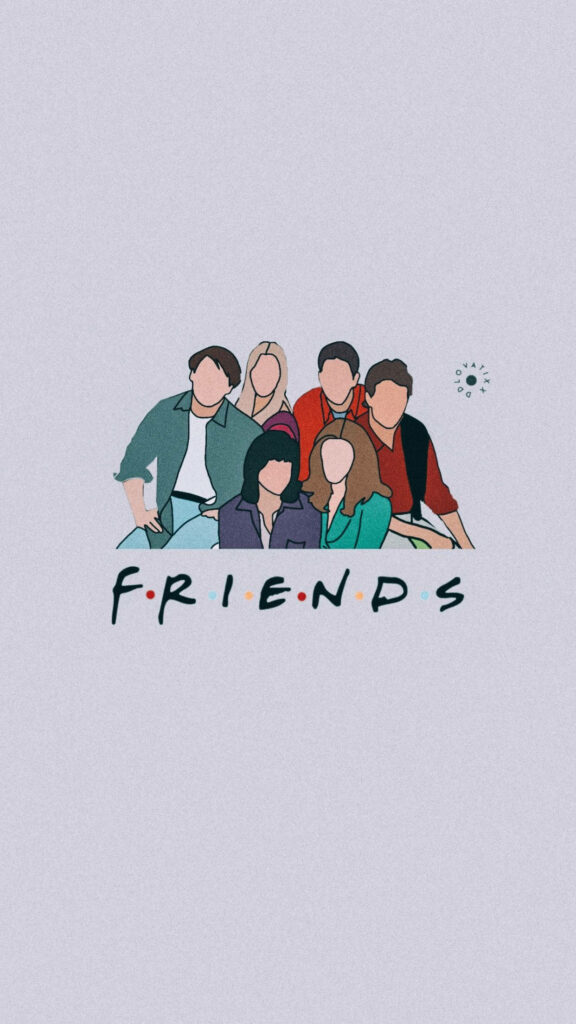 Serene Friendships: A Vector Art Journey of Unity and Mystery for Phone Wallpaper