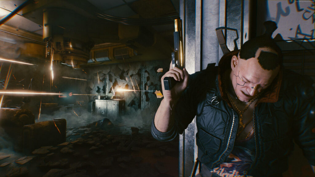 Futuristic Journey of Jackie Welles in Cyberpunk 2077: Iconic Automtech Limbs and Cybernetic Vision Take Center Stage! Wallpaper