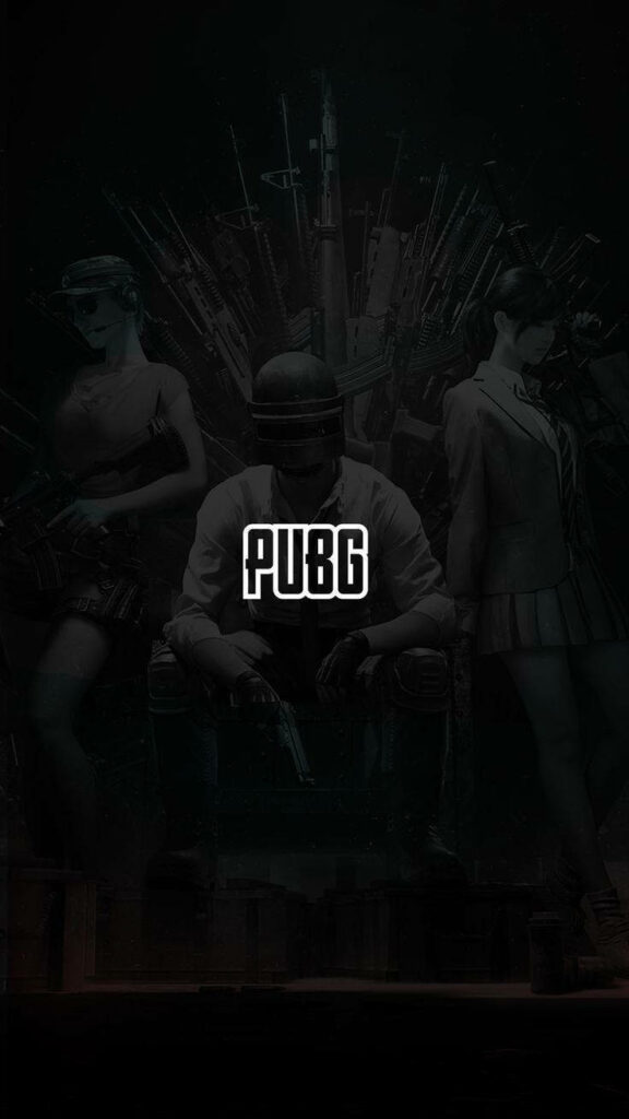 Shadows of Diversity: An Ethnic Blend within the White PUBG Logo Wallpaper