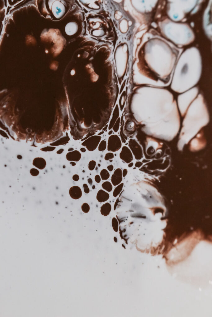 Unique Abstract Wallpaper: Brown & White Liquid Texture Background