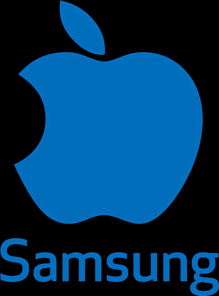 Creative Apple Samsung Logo Mashup Wallpaper Background Design