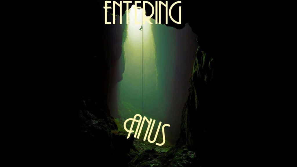 Unique Cave Wallpaper: Light, Textures & Bold 'Entering Anus' Design
