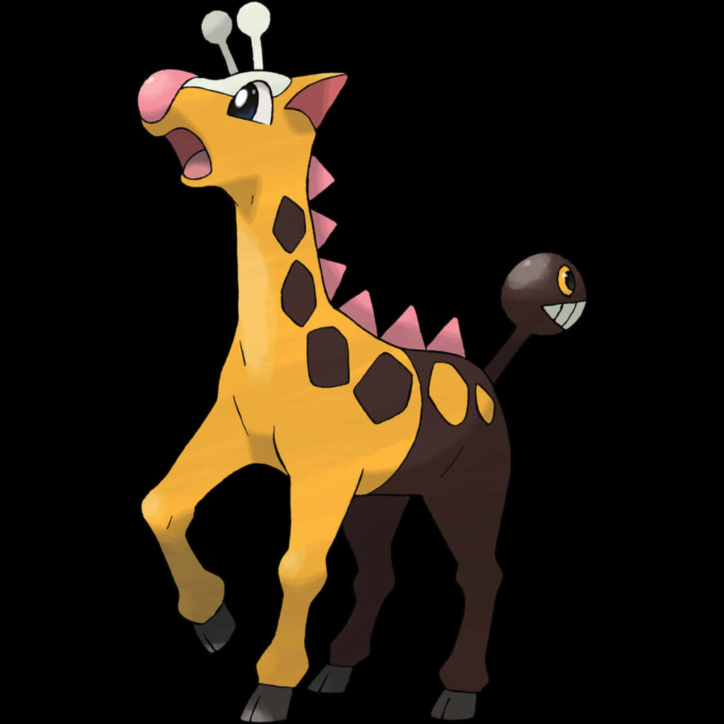 Vibrant Girafarig Pokémon Wallpaper - Unique Dual-Colored Design