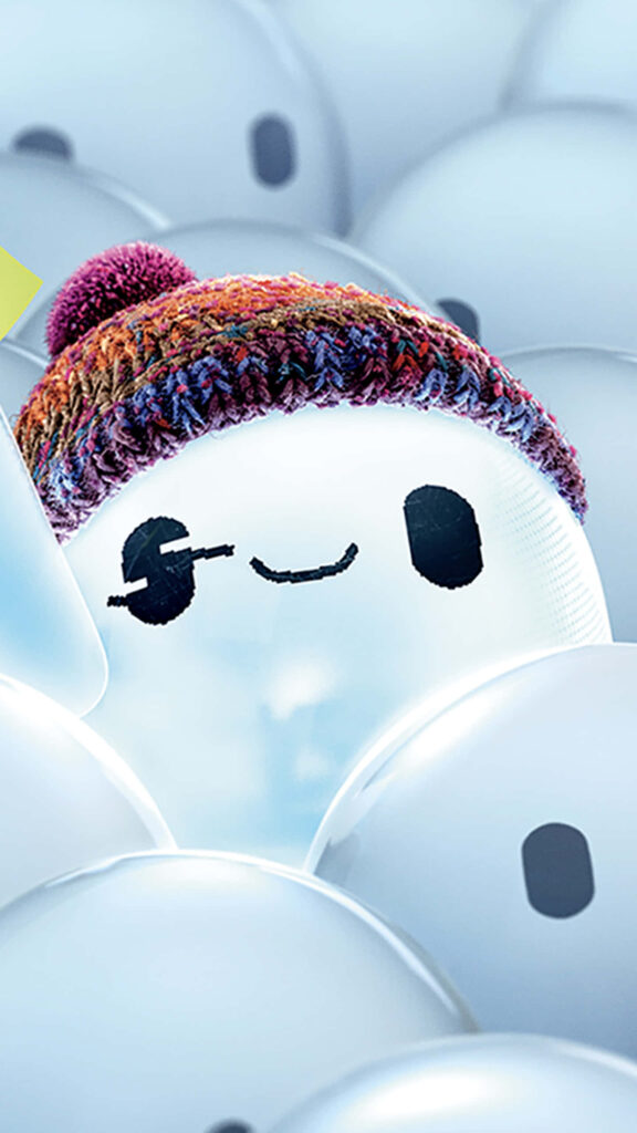 Unique Ron's Gone Wrong Robot Wallpaper with Colorful Beanie
