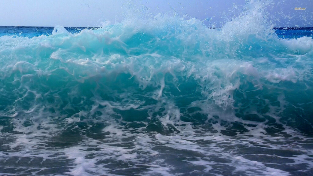 Dancing Waves: A Captivating Blend of White and Blue in a Mesmerizing Background Image Wallpaper