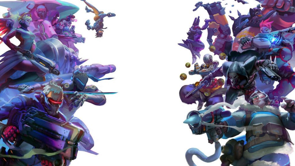 Unleash the Overwatch Legends! Uncover the captivating journey of heroic warriors in this stunning team shooter wallpaper featuring an impressive lineup of characters