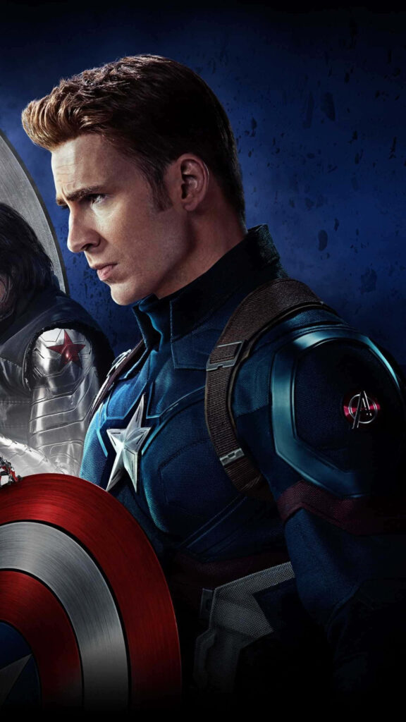 Captain America Side Profile Phone Background Wallpaper