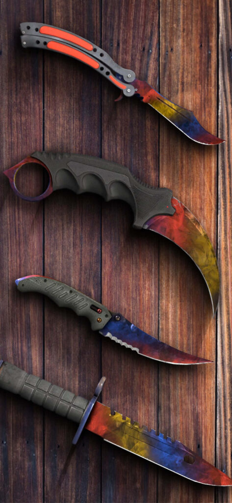 CSGO Knives: Thrills of Mobile Gaming with Immersive CSGO Action Wallpaper