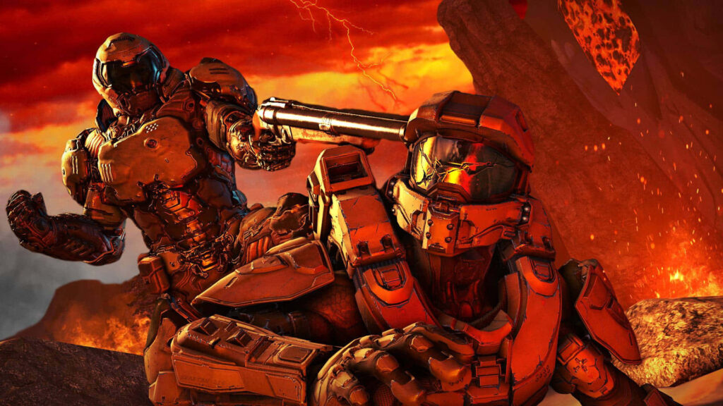 Doom Eternal HD: Unleash the Doom Slayer in the Epic Battle Against Evil Wallpaper
