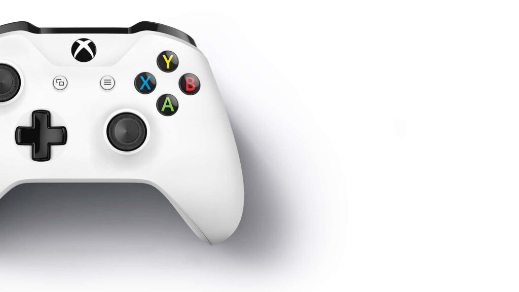 Cool White Xbox Controller on a Minimal Background Wallpaper