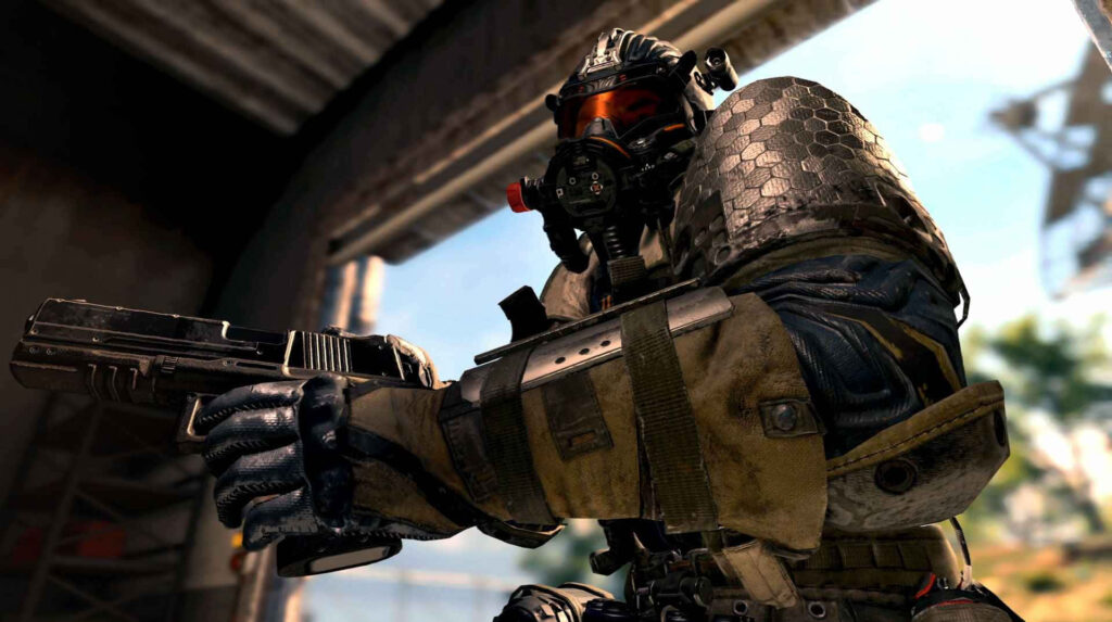 Call of Duty Black Ops 4 Soldier in Futuristic Gear Wallpaper