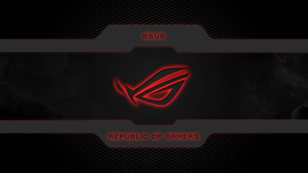 Borderline Awesome: A Sleek Asus ROG Logo Wallpaper With Dual Borders and Grid Background