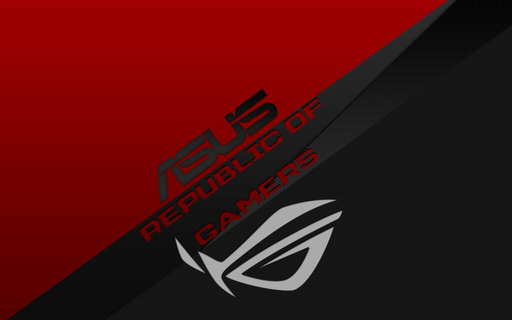 ASUS ROG Wallpaper: Striking Red & Black Gaming Design
