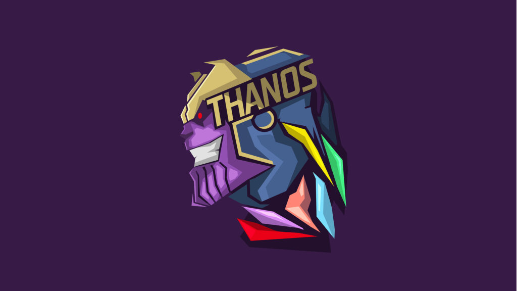 Superhero Chic: Elevate Your Decor with Thanos Marvel Minimalist Wallpaper