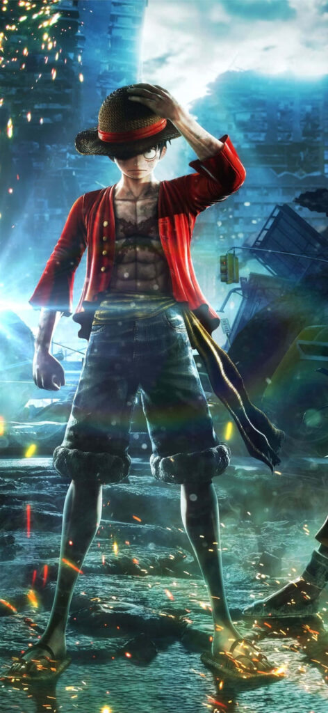 Unleash Your Pirate Spirit with One Piece Luffy Iphone - Dive into Adventure with this Exclusive Background Image Wallpaper