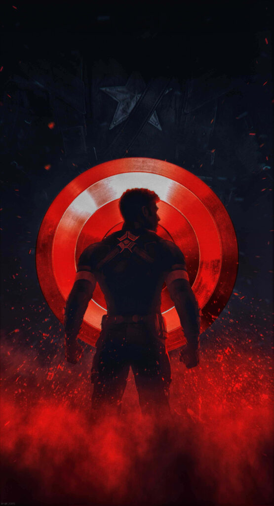 Captain America Cool Dark AMOLED Mobile Background Wallpaper