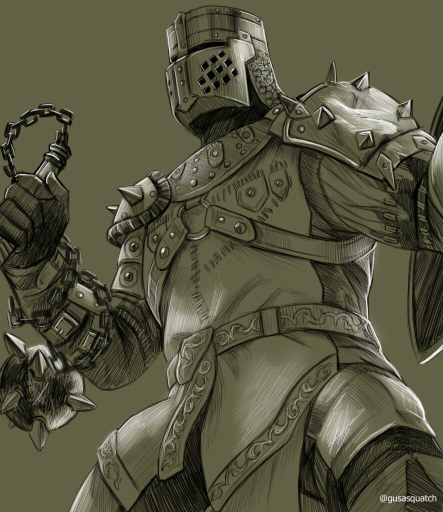 Stoic Conqueror Warrior in For Honor Game Art - Dramatic Monochrome Wallpaper