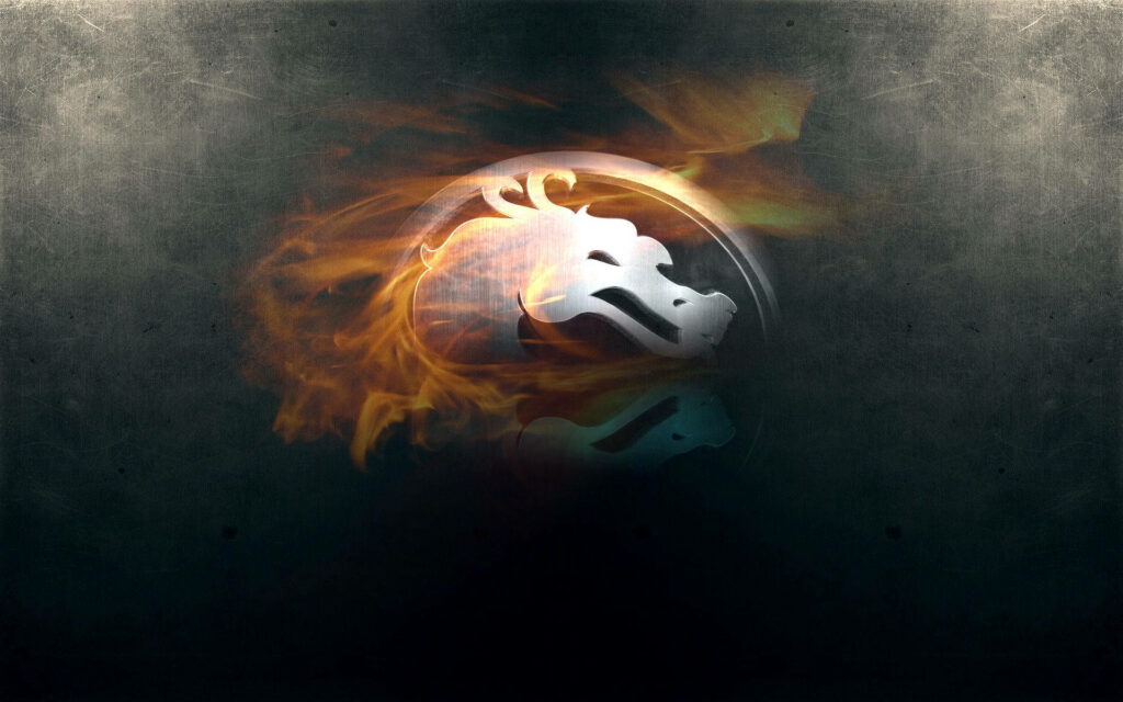 Unleash Your Inner Fighter with Mortal Kombat's Iconic Logo Wallpaper