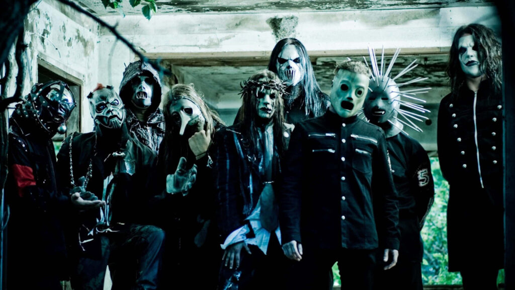 Masks Off, Chaos On: Slipknot's Electrifying Live Performance Wallpaper
