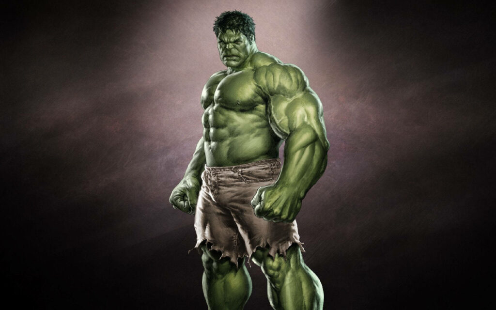 The Fierce Fury of the Hulk: A Sneering Wallpaper